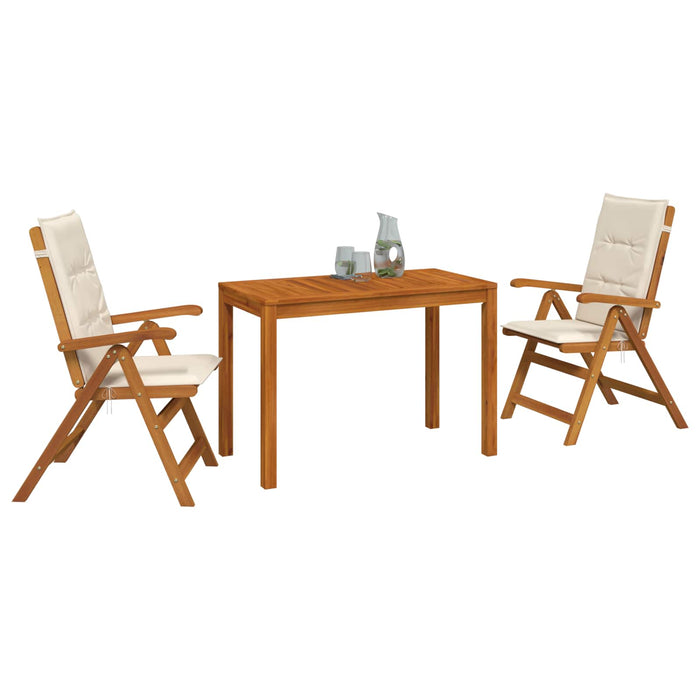 Set de dining pentru grădină, 3 piese 3 buc. natural WALTI