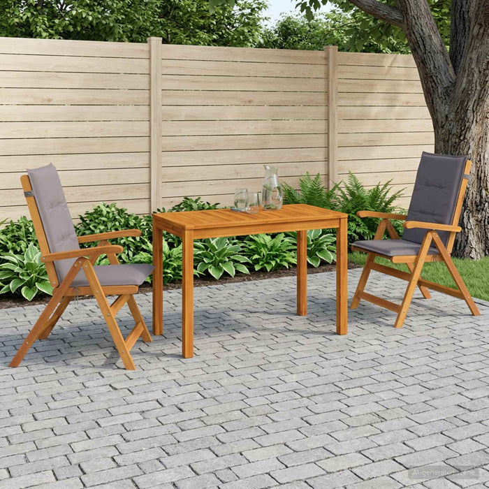 Set de dining pentru grădină, 3 piese 3 buc. natural WALTI