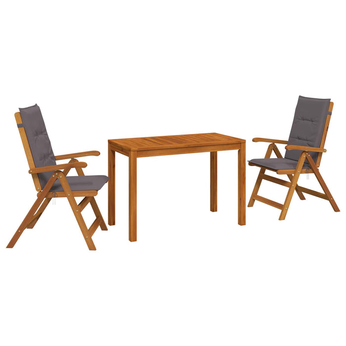 Set de dining pentru grădină, 3 piese 3 buc. natural WALTI