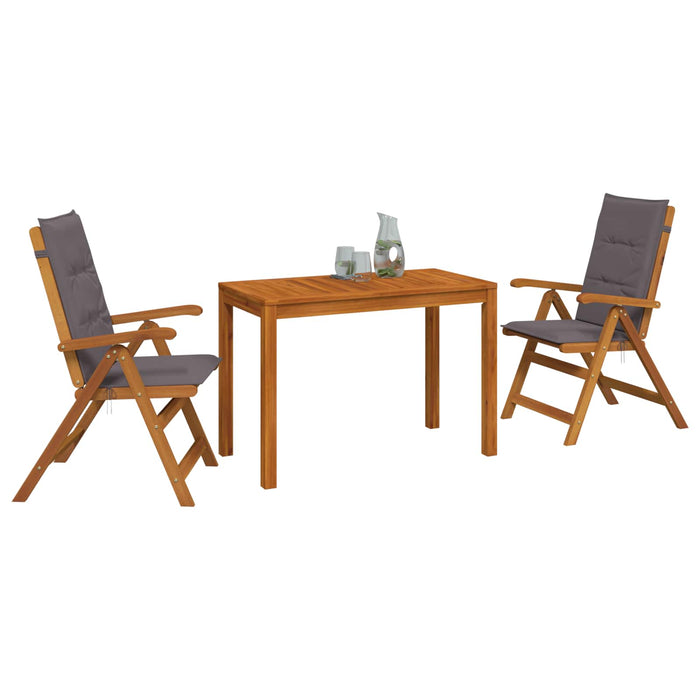 Set de dining pentru grădină, 3 piese 3 buc. natural WALTI
