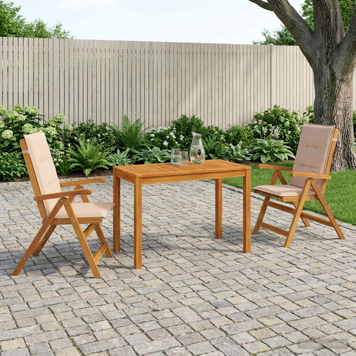 Set de dining pentru grădină, 3 piese 3 buc. natural WALTI