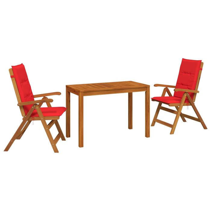 Set de dining pentru grădină, 3 piese 3 buc. natural WALTI