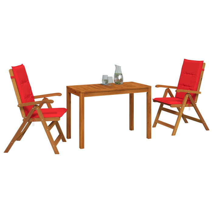 Set de dining pentru grădină, 3 piese 3 buc. natural WALTI