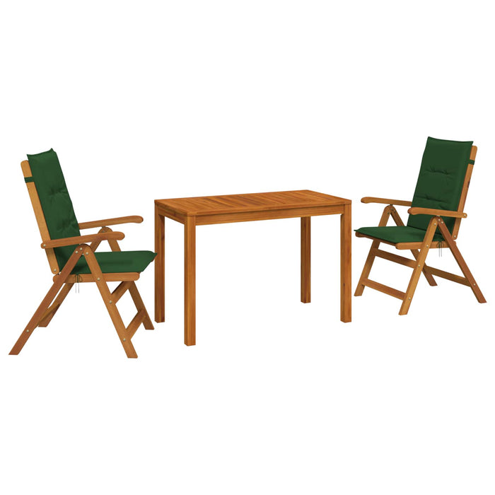 Set de dining pentru grădină, 3 piese 3 buc. natural WALTI