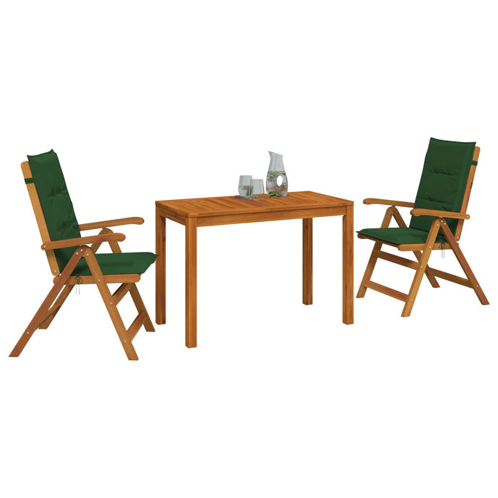 Set de dining pentru grădină, 3 piese 3 buc. natural WALTI