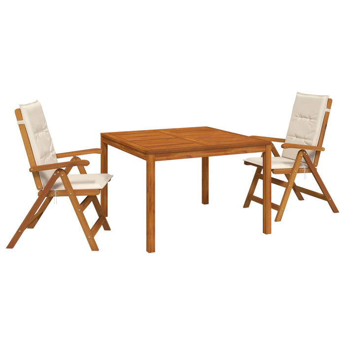 Set de dining pentru grădină, 3 piese 3 buc. natural WALTI