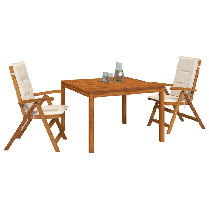 Set de dining pentru grădină, 3 piese 3 buc. natural WALTI