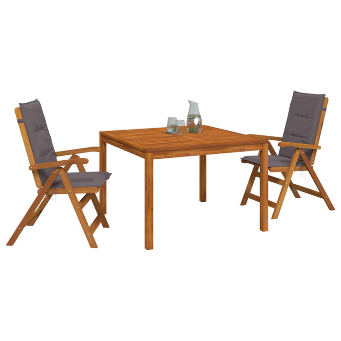 Set de dining pentru grădină, 3 piese 3 buc. natural WALTI
