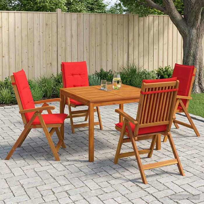 Set de dining pentru grădină cu 5 piese 5 buc. natural WALTI