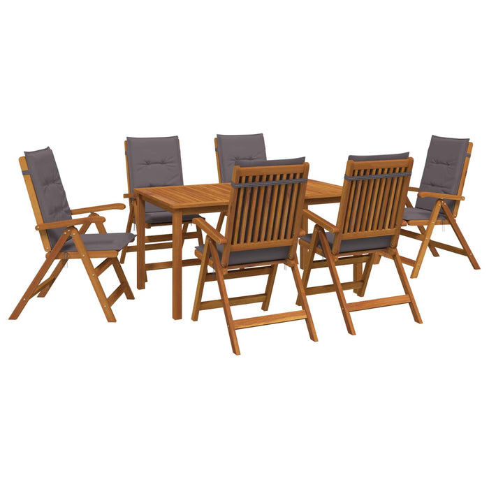 Set de dining pentru grădină, 7 piese 7 buc. natural WALTI