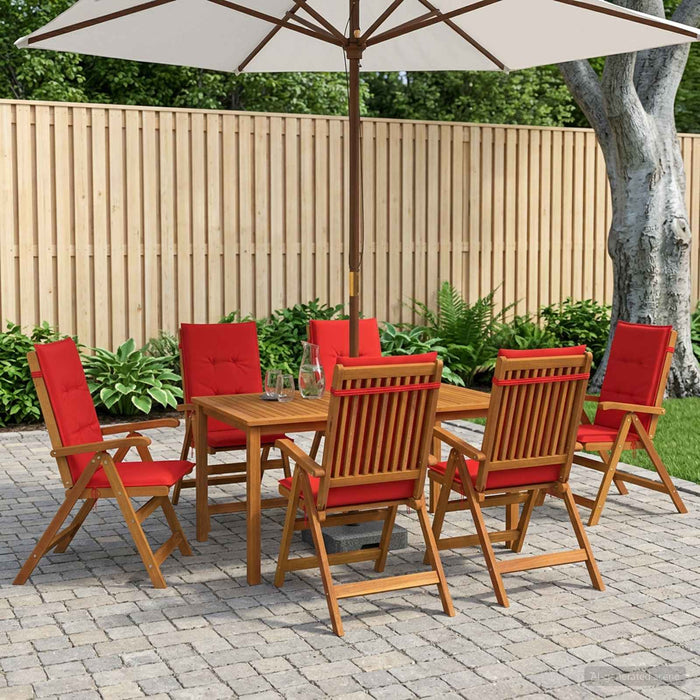 Set de dining pentru grădină, 7 piese 7 buc. natural WALTI