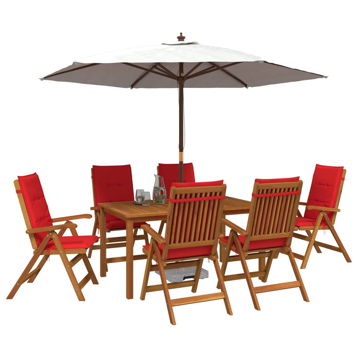 Set de dining pentru grădină, 7 piese 7 buc. natural WALTI