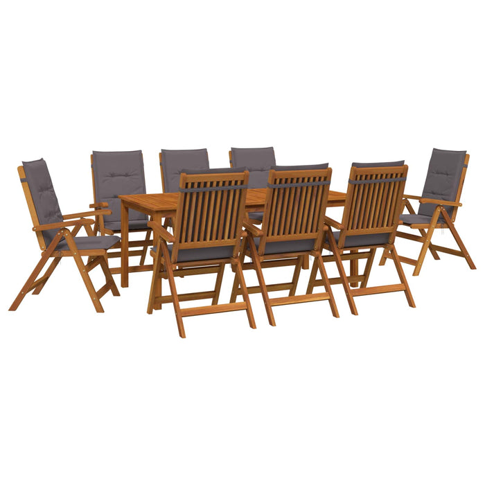 Set de dining pentru grădină, 9 piese 9 buc. natural WALTI
