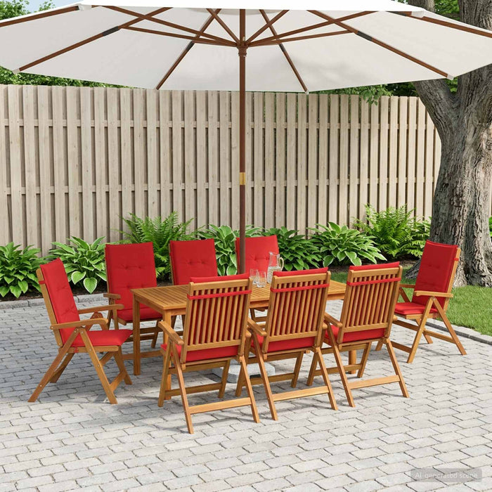 Set de dining pentru grădină, 9 piese 9 buc. natural WALTI