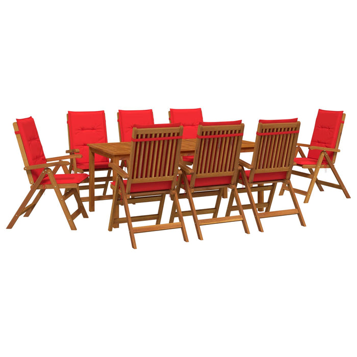 Set de dining pentru grădină, 9 piese 9 buc. natural WALTI