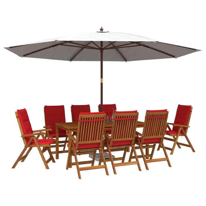 Set de dining pentru grădină, 9 piese 9 buc. natural WALTI