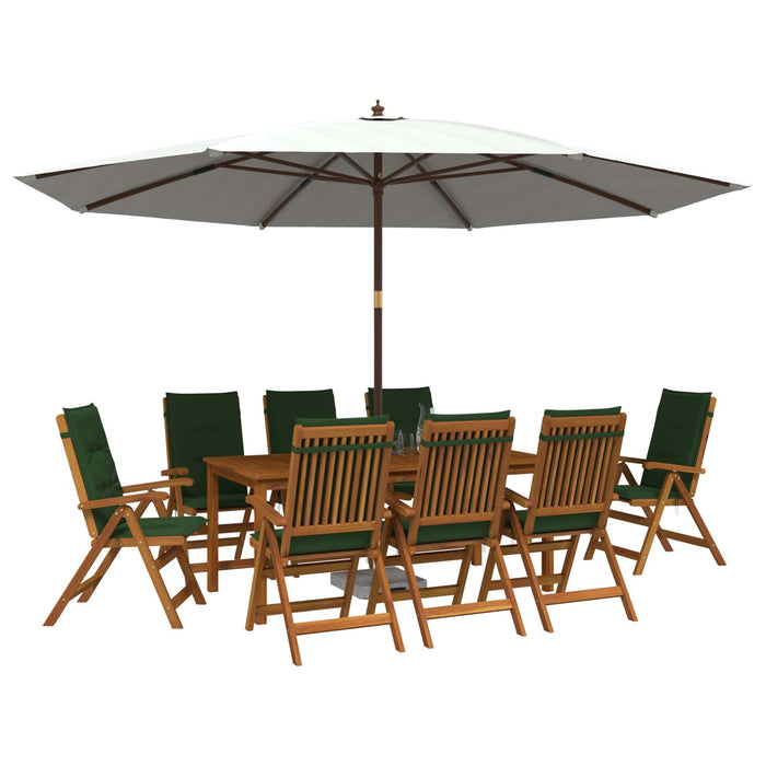 Set de dining pentru grădină, 9 piese 9 buc. natural WALTI
