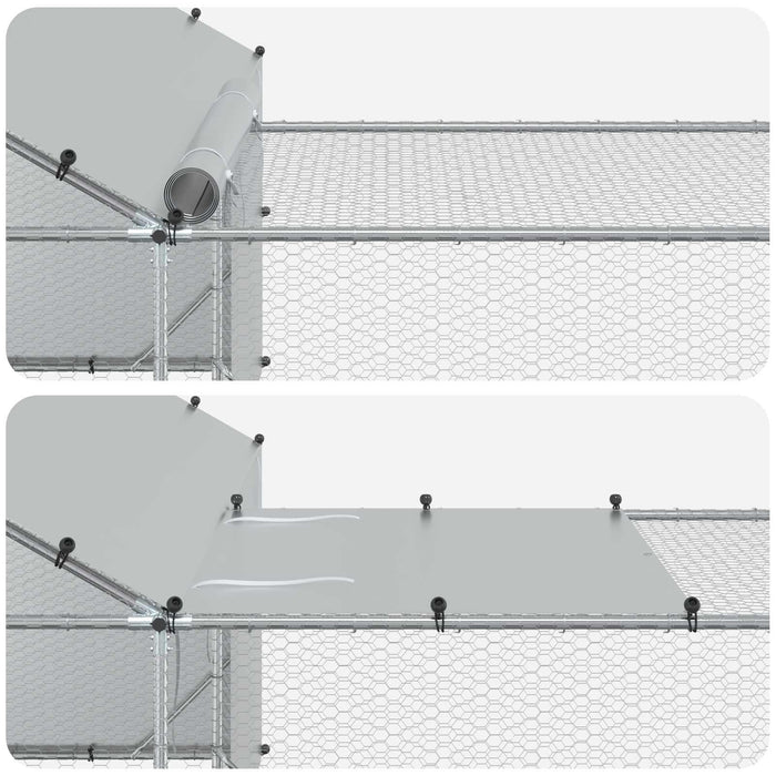2 buc. Argintiu 7 x 2 x 1,5 m Oțel Galvanizat - WALTI WALTI