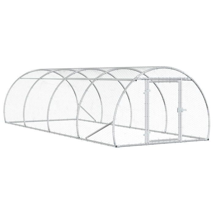 Căsuță pentru pui Argintiu 400 x 150 x 100 cm Oțel Galvanizat WALTI
