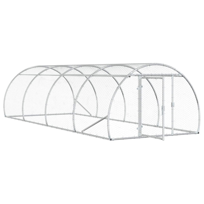 Căsuță pentru pui Argintiu 400 x 150 x 100 cm Oțel Galvanizat WALTI