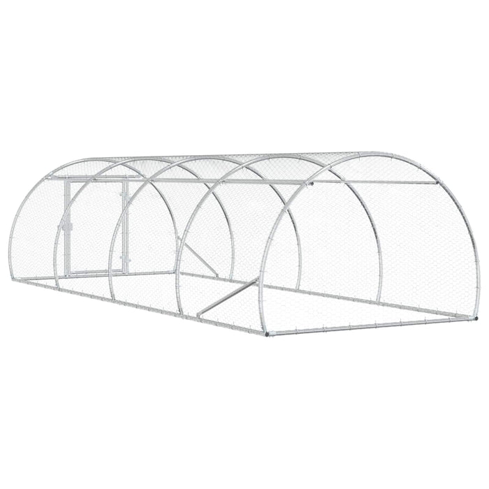 Căsuță pentru pui Argintiu 400 x 150 x 100 cm Oțel Galvanizat WALTI