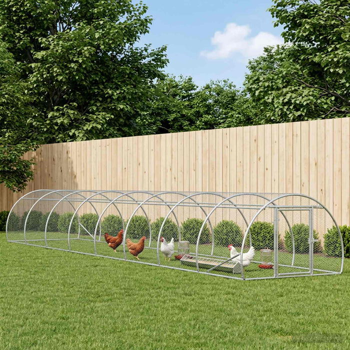 Căsuță pentru pui Argintiu 800 x 150 x 100 cm Oțel Galvanizat WALTI