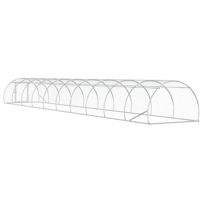 Căsuță pentru pui Argintiu 1000 x 150 x 100 cm Oțel Galvanizat WALTI