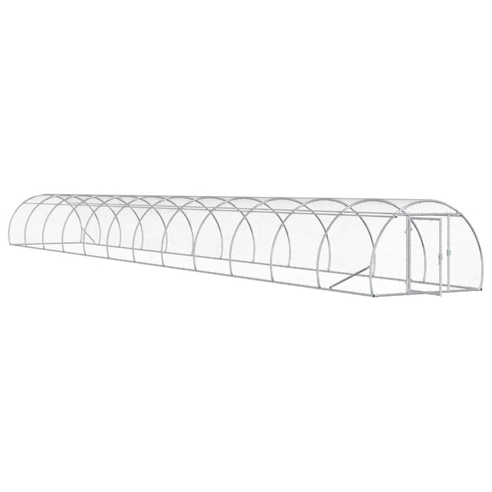 Căsuță pentru pui Argintiu 1200 x 150 x 100 cm Oțel Galvanizat WALTI