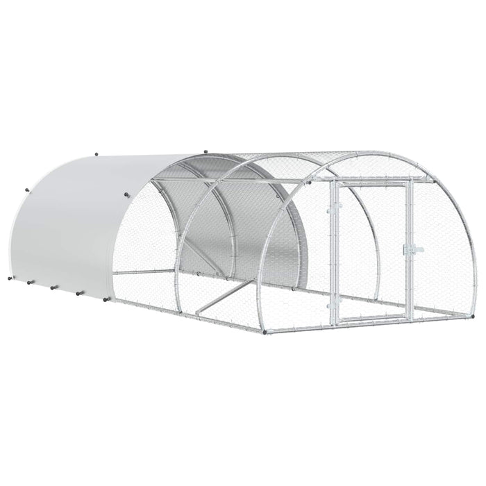 Căsuță pentru pui Argintiu 400 x 150 x 100 cm Oțel Galvanizat WALTI