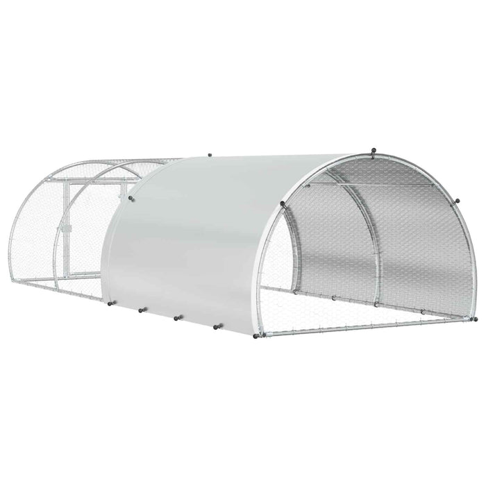 Căsuță pentru pui Argintiu 400 x 150 x 100 cm Oțel Galvanizat WALTI