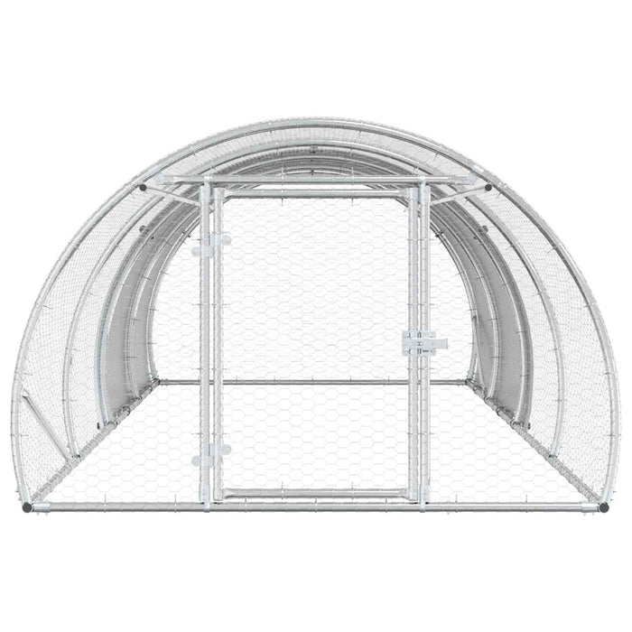 Căsuță pentru pui Argintiu 400 x 150 x 100 cm Oțel Galvanizat WALTI