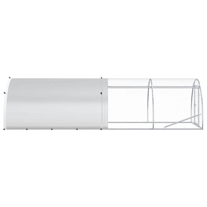 Căsuță pentru pui Argintiu 400 x 150 x 100 cm Oțel Galvanizat WALTI