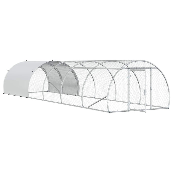 Căsuță pentru pui Argintiu 600 x 150 x 100 cm Oțel Galvanizat WALTI