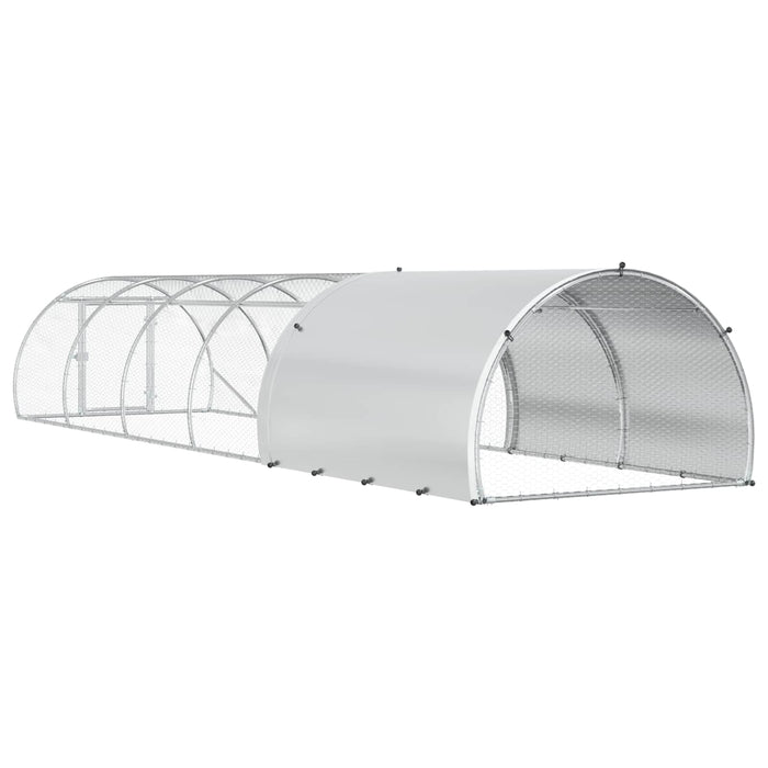 Căsuță pentru pui Argintiu 600 x 150 x 100 cm Oțel Galvanizat WALTI
