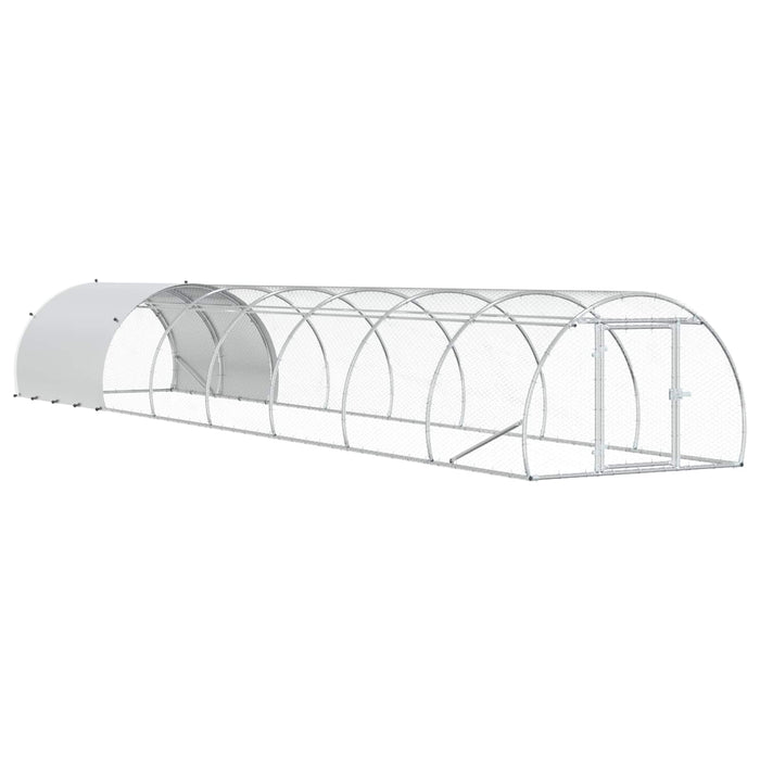 Căsuță pentru pui Argintiu 800 x 150 x 100 cm Oțel Galvanizat WALTI