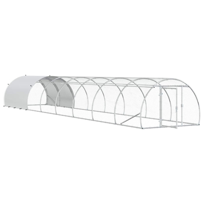 Căsuță pentru pui Argintiu 800 x 150 x 100 cm Oțel Galvanizat WALTI