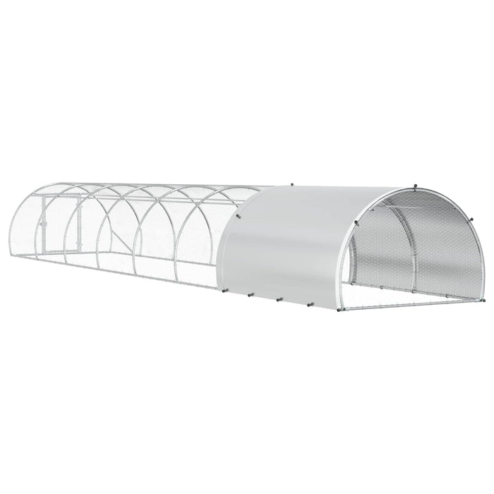 Căsuță pentru pui Argintiu 800 x 150 x 100 cm Oțel Galvanizat WALTI
