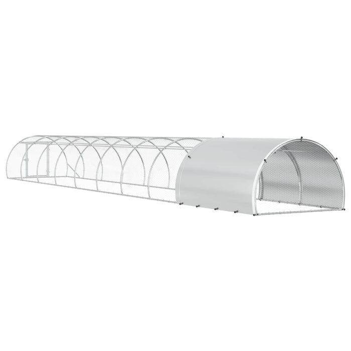 Căsuță pentru pui Argintiu 1000 x 150 x 100 cm Oțel Galvanizat WALTI