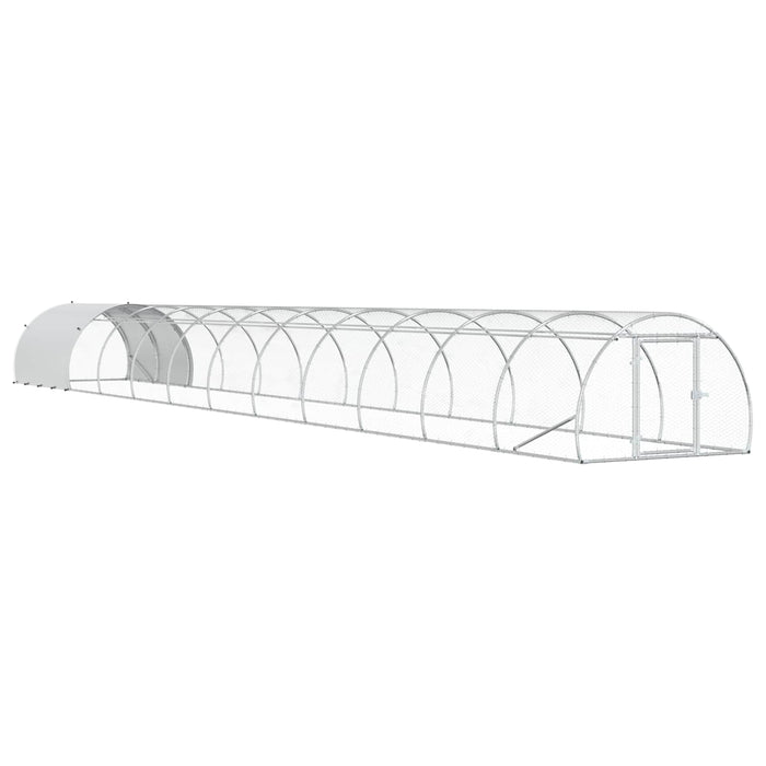 Căsuță pentru pui Argintiu 1200 x 150 x 100 cm Oțel Galvanizat WALTI