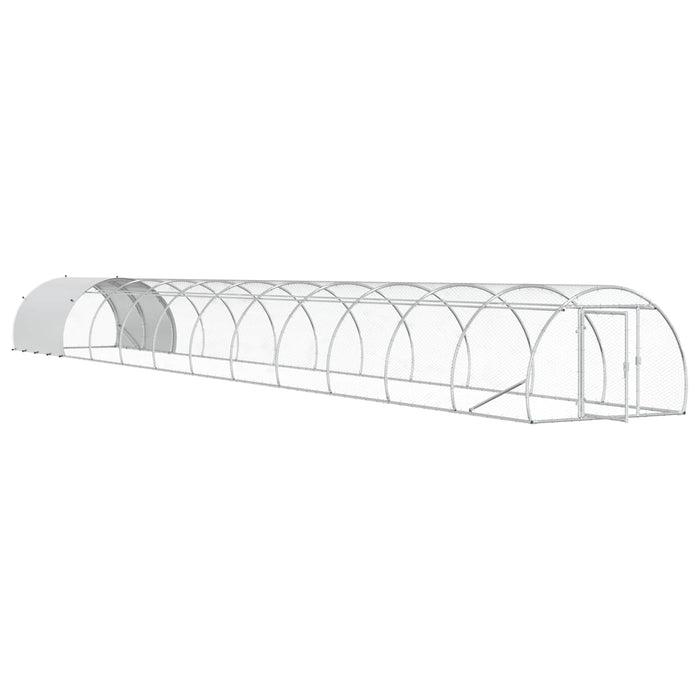 Căsuță pentru pui Argintiu 1200 x 150 x 100 cm Oțel Galvanizat WALTI