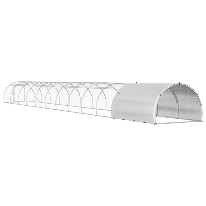 Căsuță pentru pui Argintiu 1200 x 150 x 100 cm Oțel Galvanizat WALTI