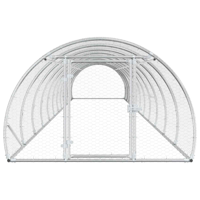 Căsuță pentru pui Argintiu 1200 x 150 x 100 cm Oțel Galvanizat WALTI