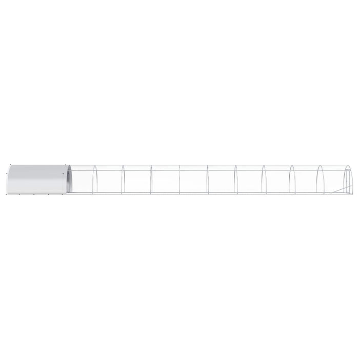 Căsuță pentru pui Argintiu 1200 x 150 x 100 cm Oțel Galvanizat WALTI