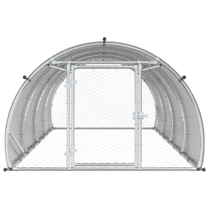 Căsuță pentru pui Argintiu 400 x 150 x 100 cm Oțel Galvanizat WALTI