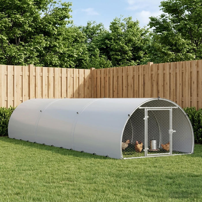 Căsuță pentru pui Argintiu 600 x 150 x 100 cm Oțel Galvanizat WALTI