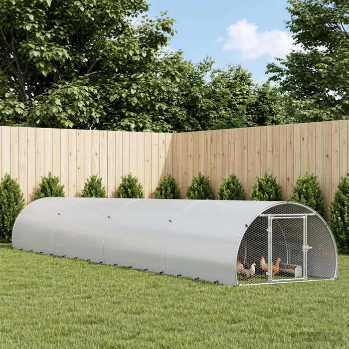 Căsuță pentru pui Argintiu 800 x 150 x 100 cm Oțel Galvanizat WALTI