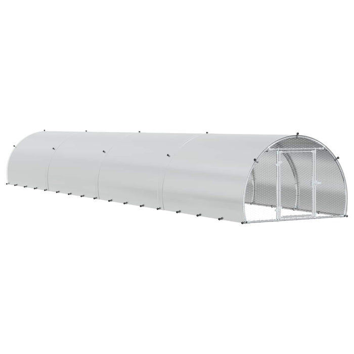 Căsuță pentru pui Argintiu 800 x 150 x 100 cm Oțel Galvanizat WALTI