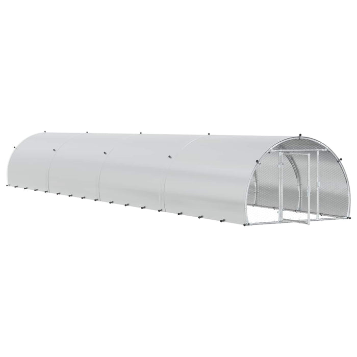 Căsuță pentru pui Argintiu 800 x 150 x 100 cm Oțel Galvanizat WALTI