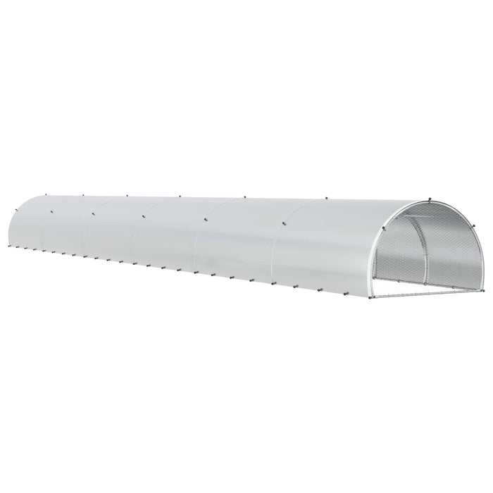 Căsuță pentru pui Argintiu 1200 x 150 x 100 cm Oțel Galvanizat WALTI