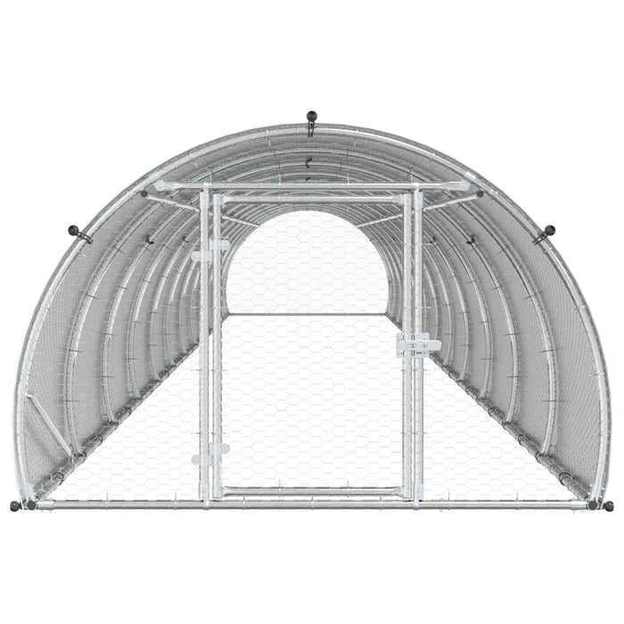 Căsuță pentru pui Argintiu 1200 x 150 x 100 cm Oțel Galvanizat WALTI